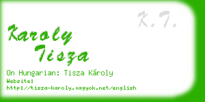 karoly tisza business card